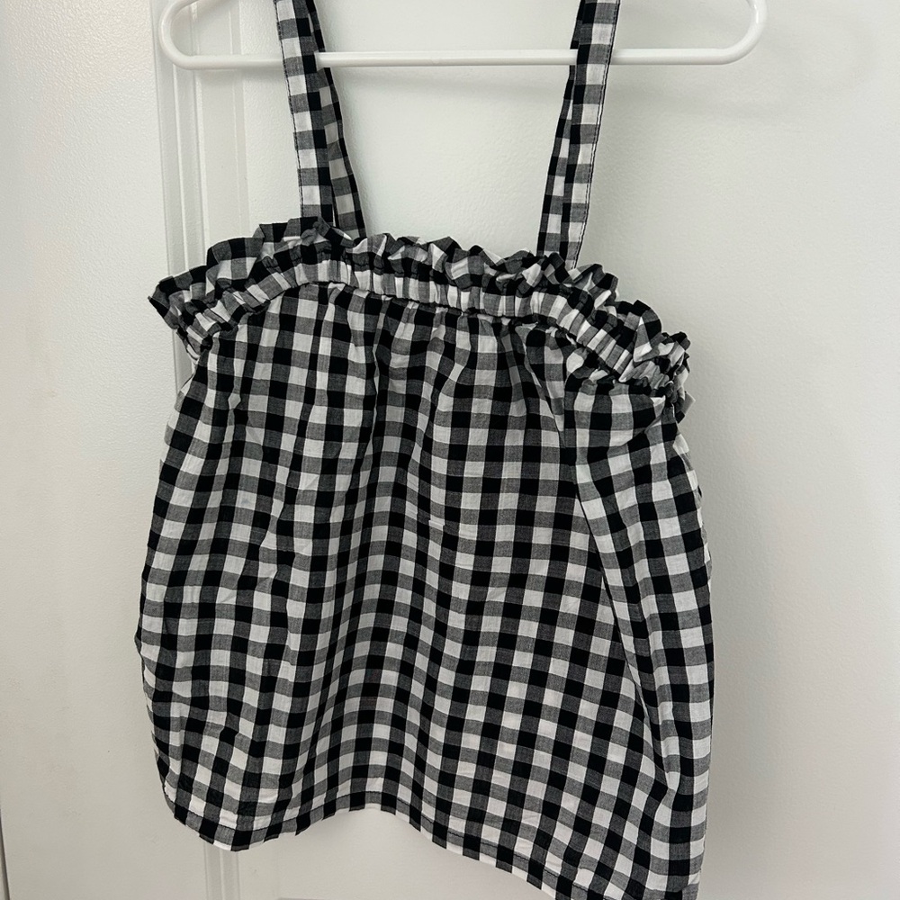 Crazy 8 Black and White Gingham Tank Top